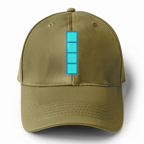 Retro 80s Tetris Blocks Blue Solid Color Baseball Cap