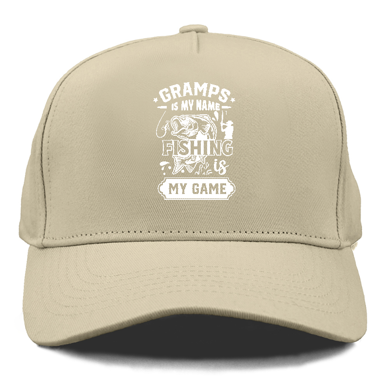 gramps is my name fishing is my game Hat