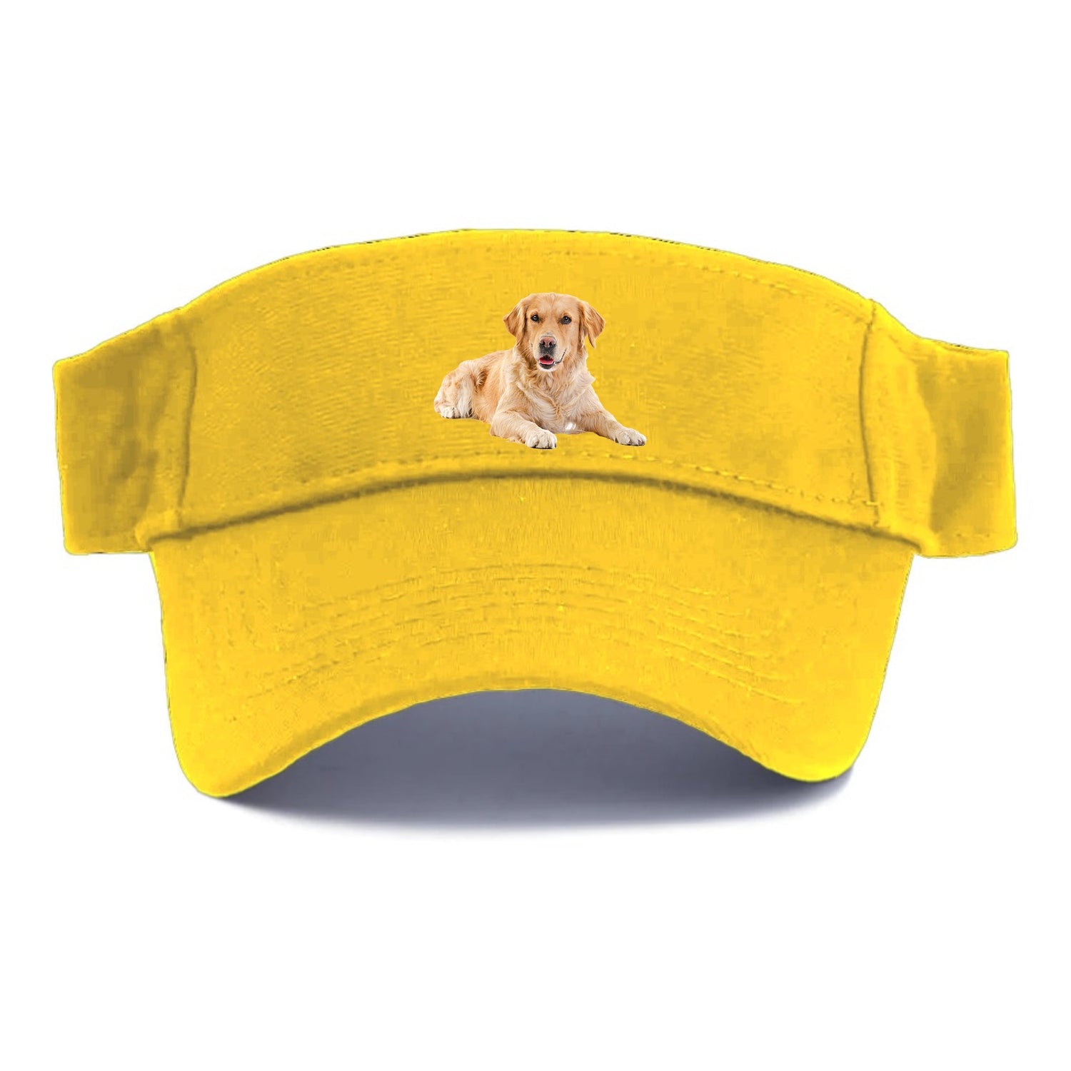 Golden Retriever laying down Hat