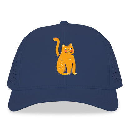 Smiling Orange Kitty with Chubby Cheeks Hat