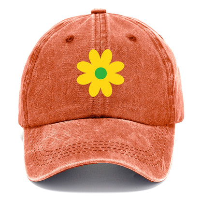 Retro 80s Flower Yellow Hat