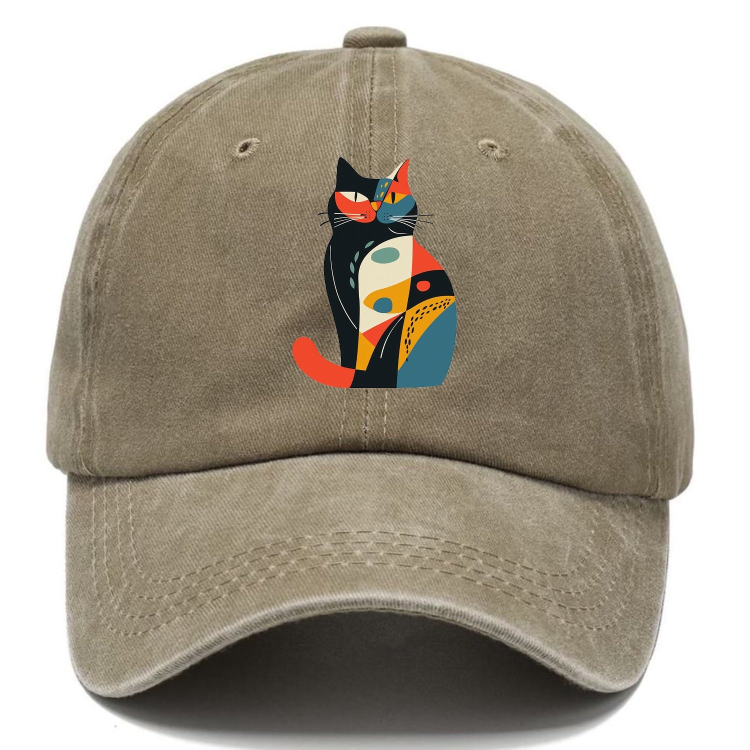 Abstract Elegance Colorful Cat Hat