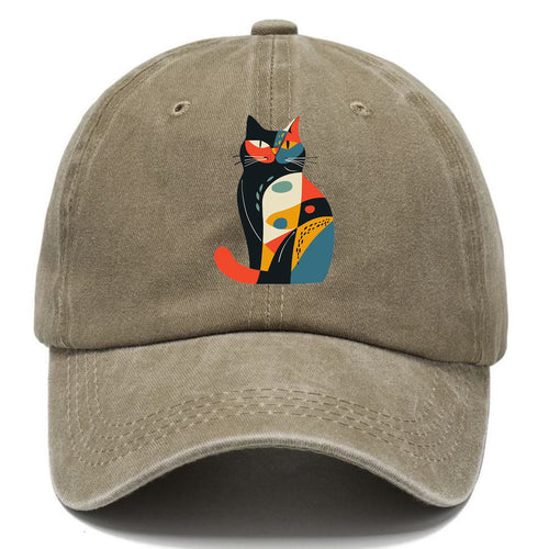 Abstract Elegance Colorful Cat Classic Cap