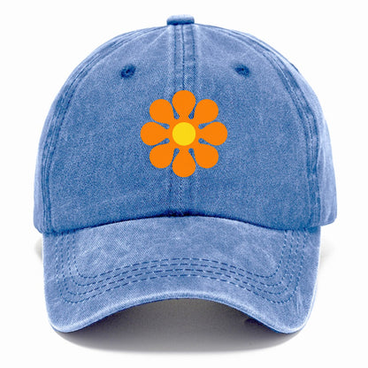 Retro 80s Flower Orange Hat