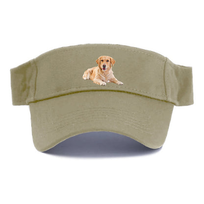 Golden Retriever laying down Hat