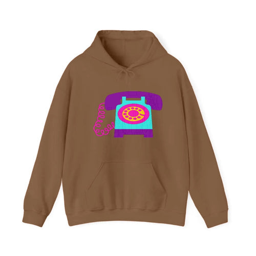 Retro 80s Telephone Hooded Sweatshirt