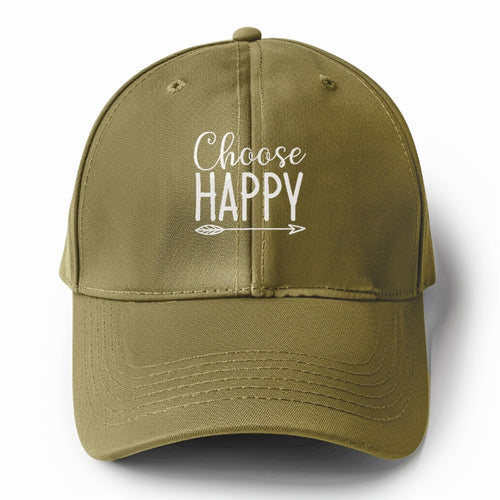Choose Happy Solid Color Baseball Cap
