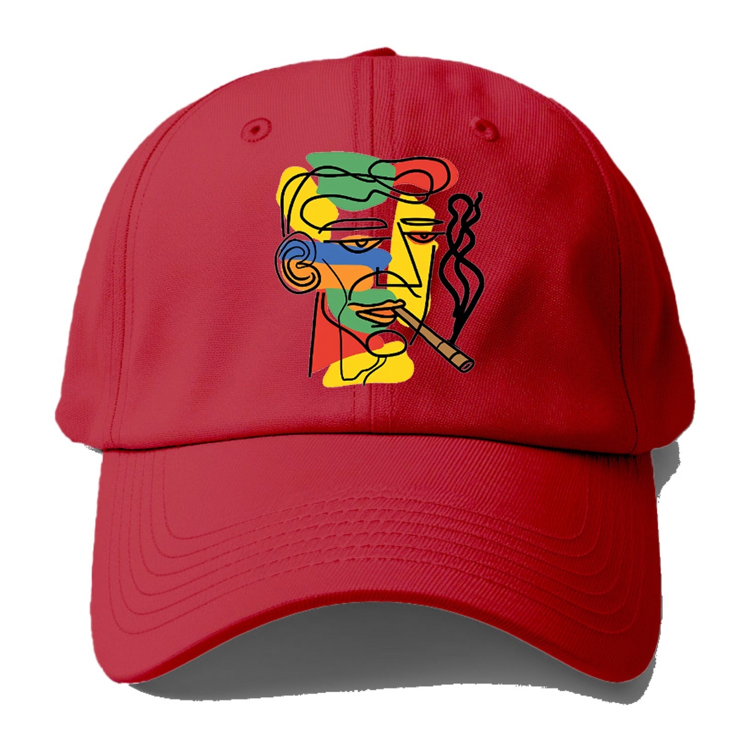 Smoky Vibes Abstract Line Art Hat