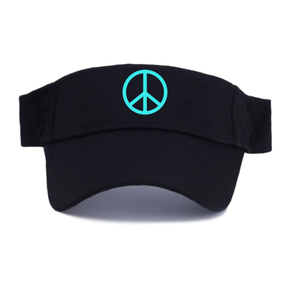 Retro 80s Peace Sign Blue Hat