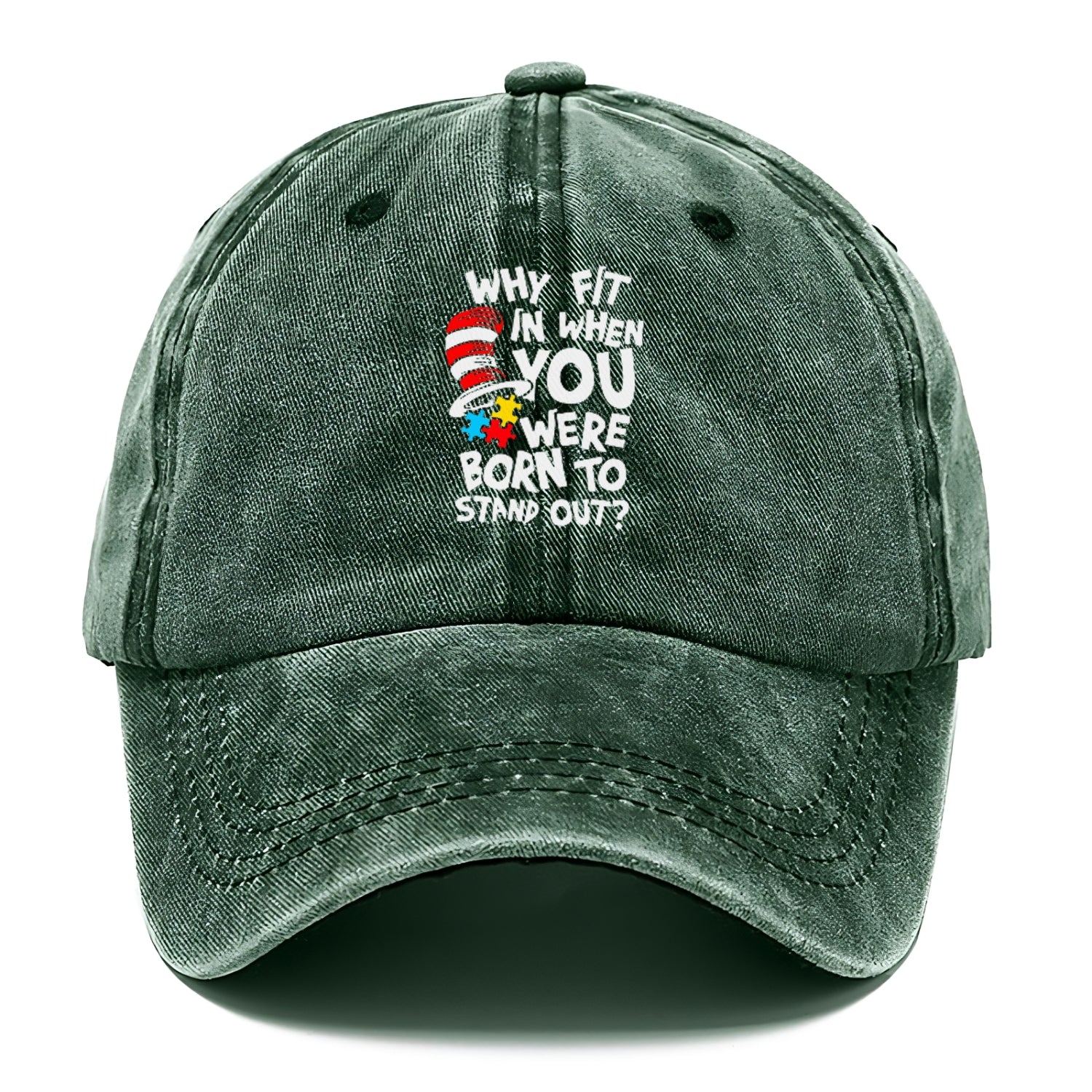 Why Fit In When You Were Born To Stand Out Autism Hat