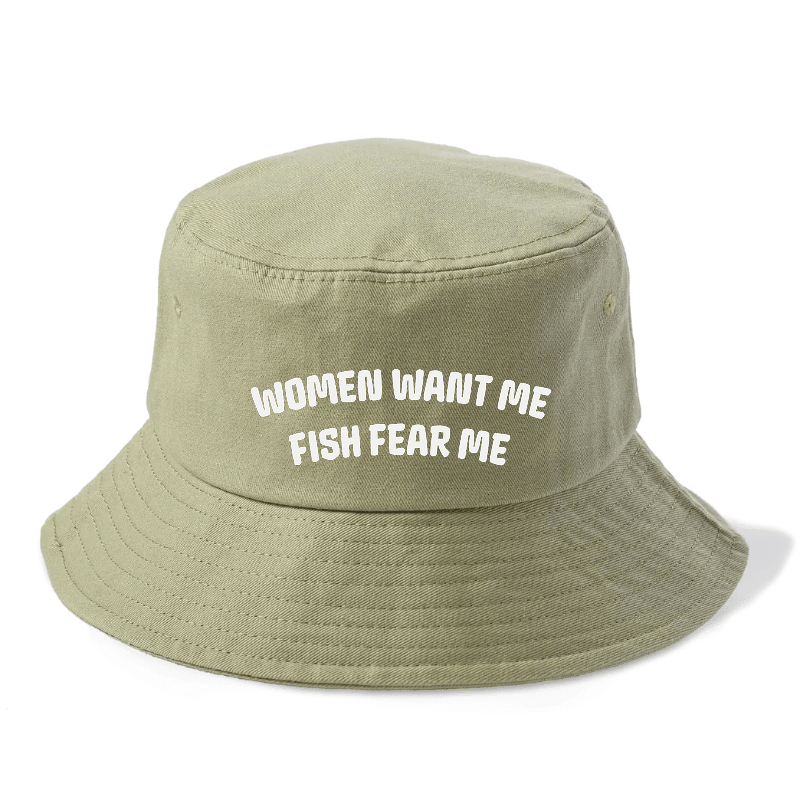Women Want Me Fish Fear Me Army Green