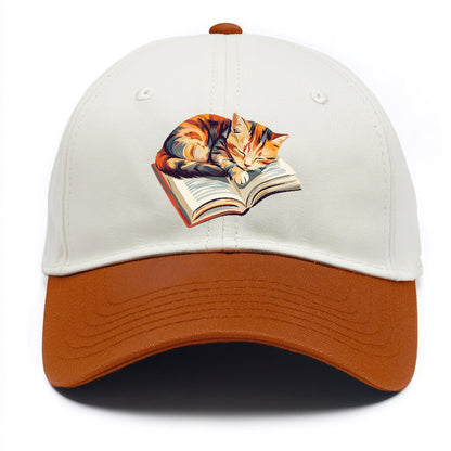 Cat Nap on Book Hat