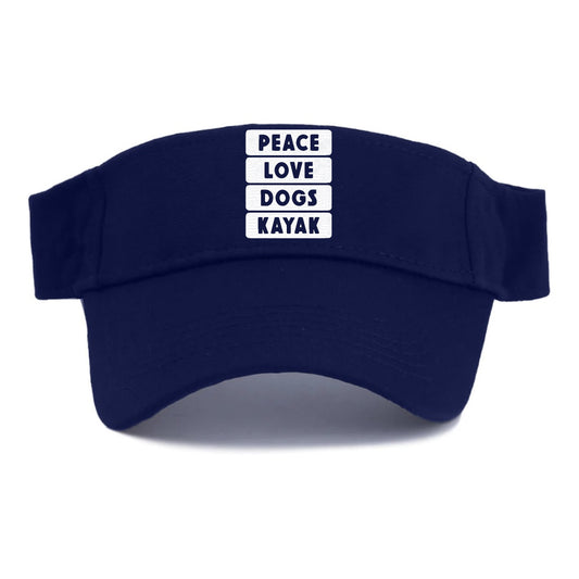 peace love dogs kayak classic Hat