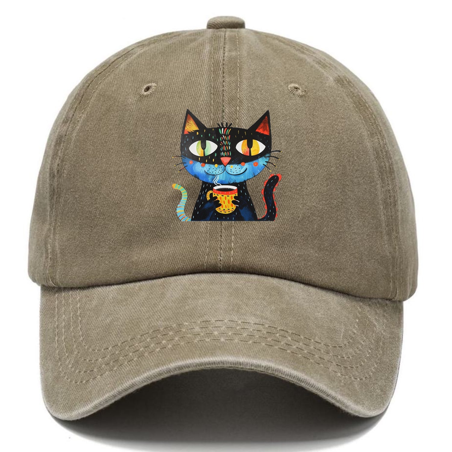 Coffee Cat Vibrant Mornings Hat