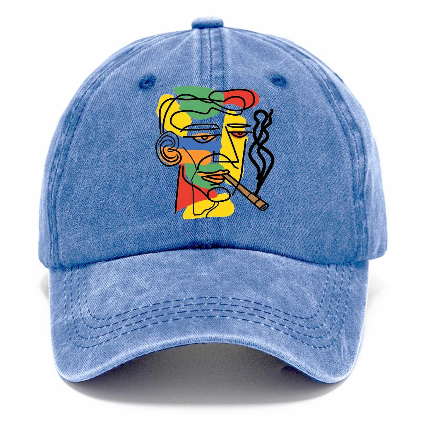 Smoky Vibes Abstract Line Art Hat