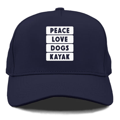 peace love dogs kayak classic Hat