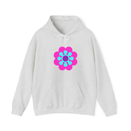 Retro 80s Flower Pink Hooded Sweatshirt