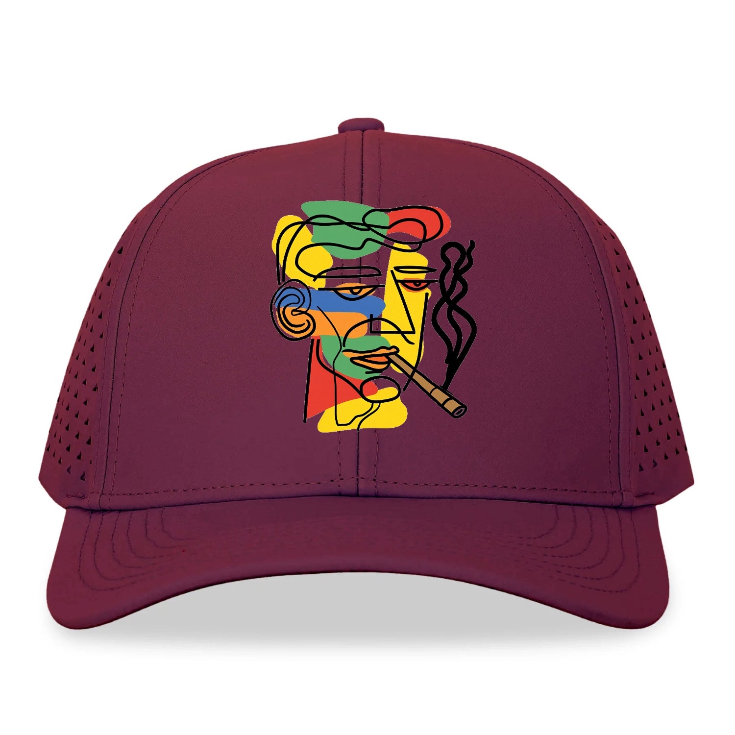 Smoky Vibes Abstract Line Art Hat