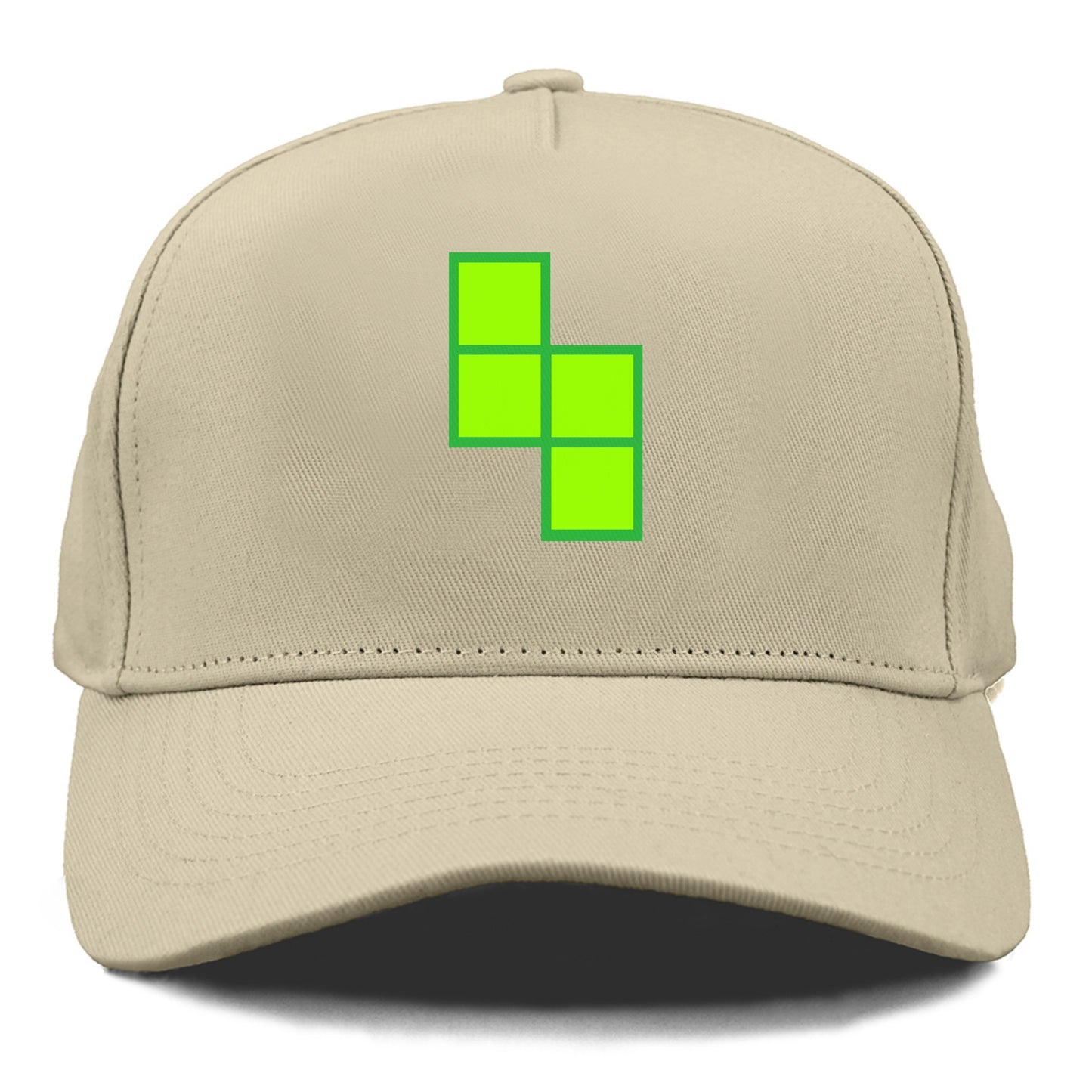 Retro 80s Tetris Blocks Green Hat