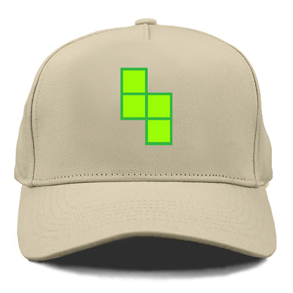 Retro 80s Tetris Blocks Green Hat