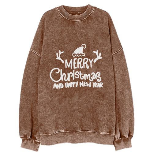Merry Christmas And Happy New Year Vintage Sweatshirt