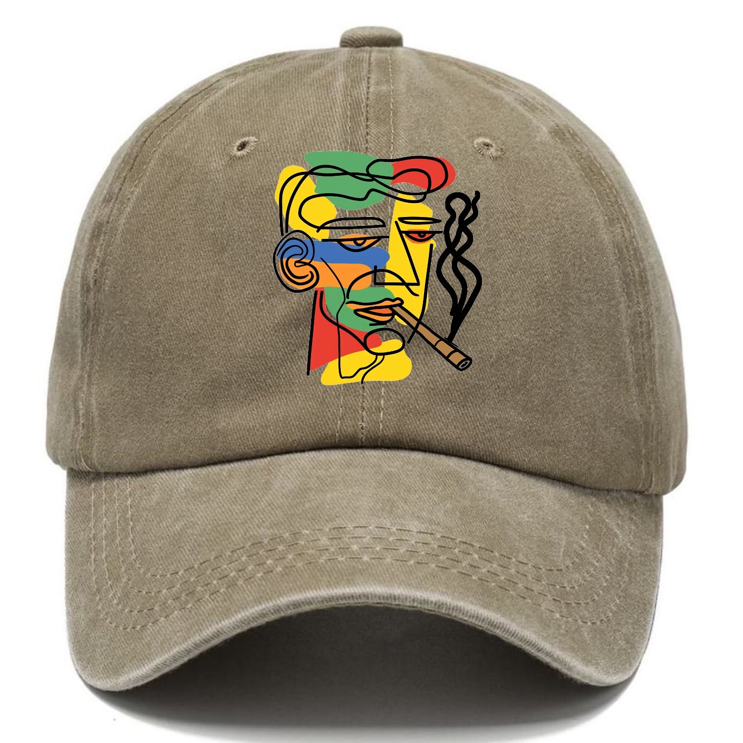 Smoky Vibes Abstract Line Art Hat