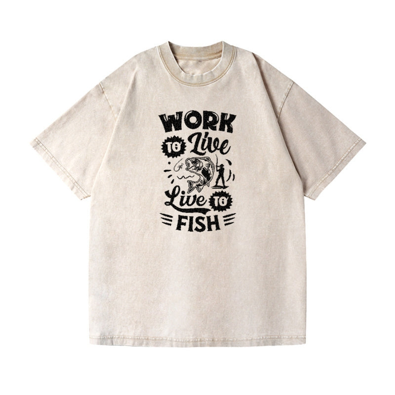 work to live Live to fish Hat