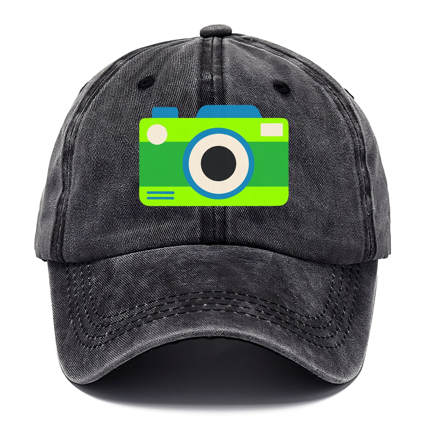 Retro 80s Camera Green Hat