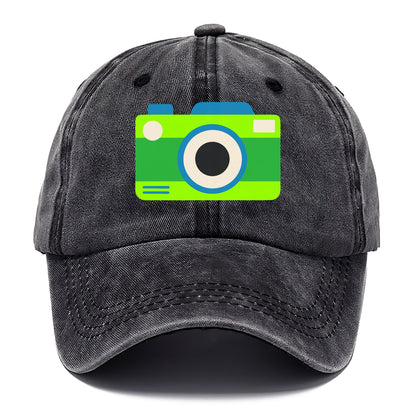 Retro 80s Camera Green Hat