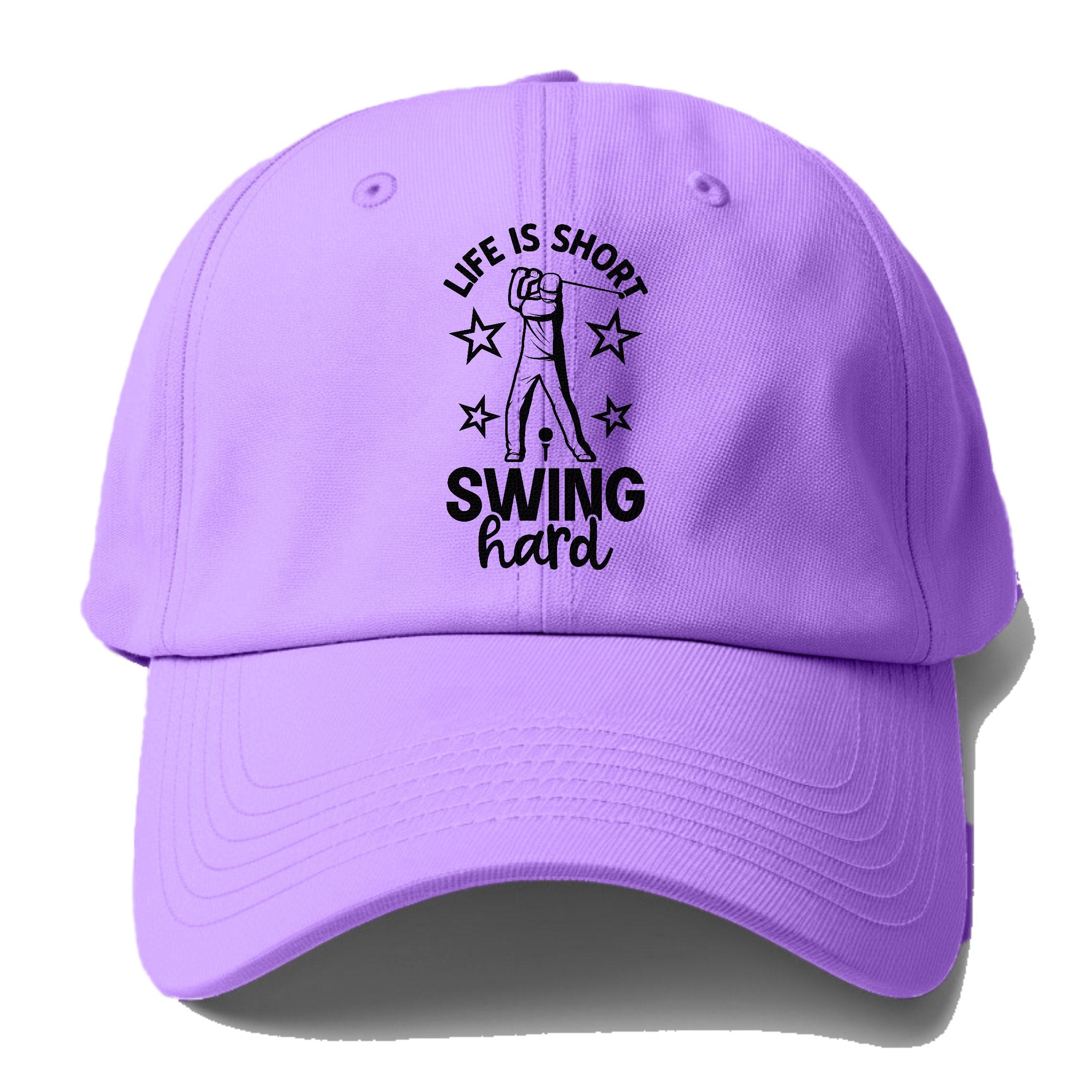 Life Is Short Swing Hard Baseball Cap For Big Heads – Pandaize