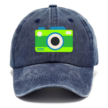 Retro 80s Camera Green Hat