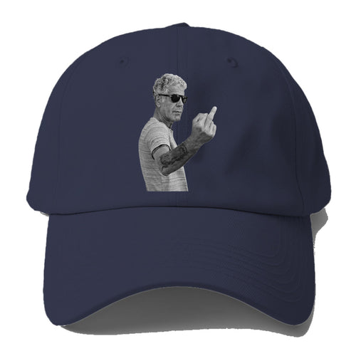 Anthony Bourdain Middle Finger Baseball Cap For Big Heads