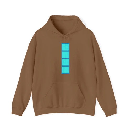 Retro 80s Tetris Blocks Blue Hooded Sweatshirt