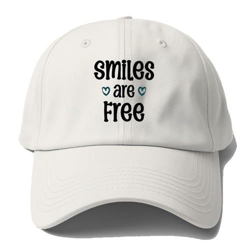 Smiles Are Free Baseball Cap For Big Heads