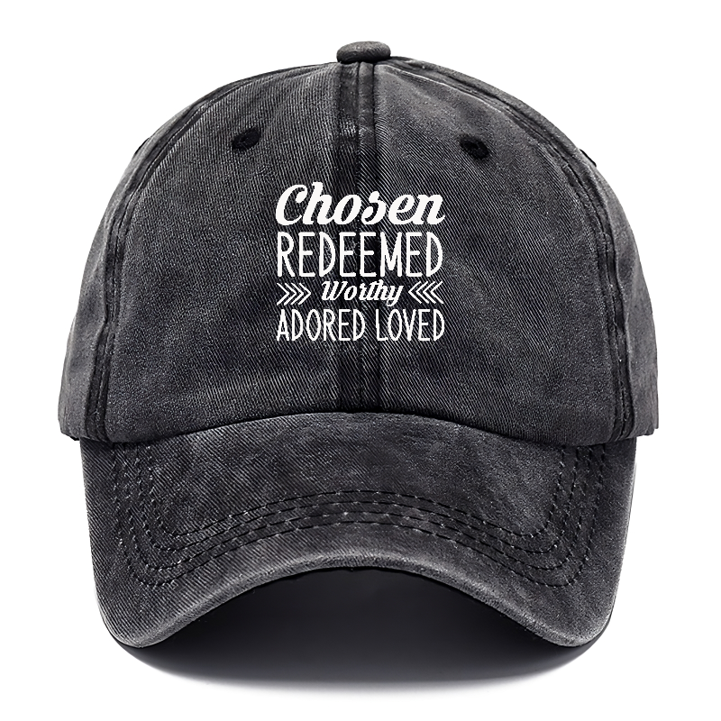 Chosen redeemed worthy adored loved Hat