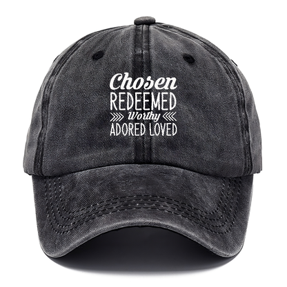 Chosen redeemed worthy adored loved Hat