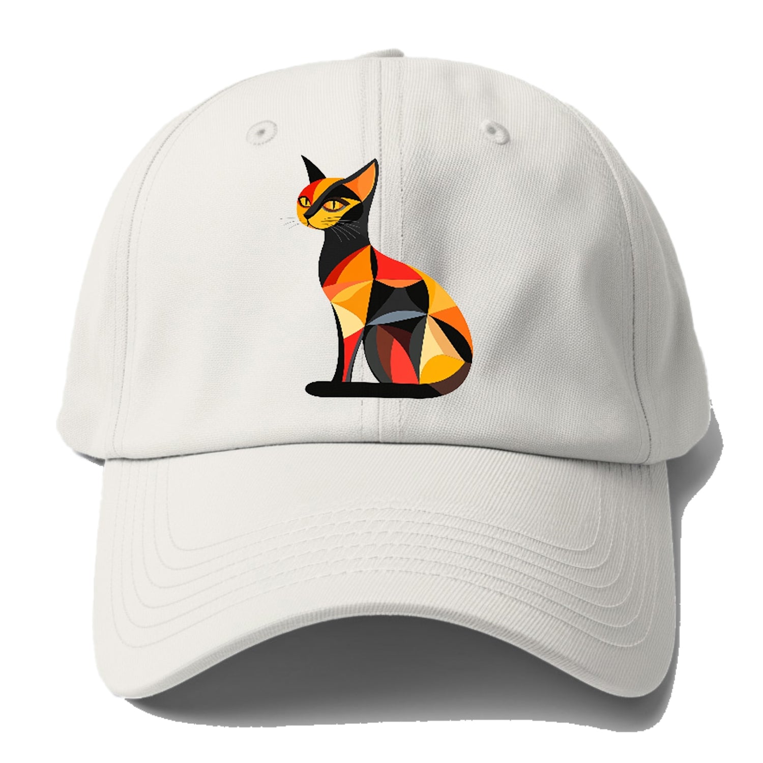 Geometric Cat in Thought Hat