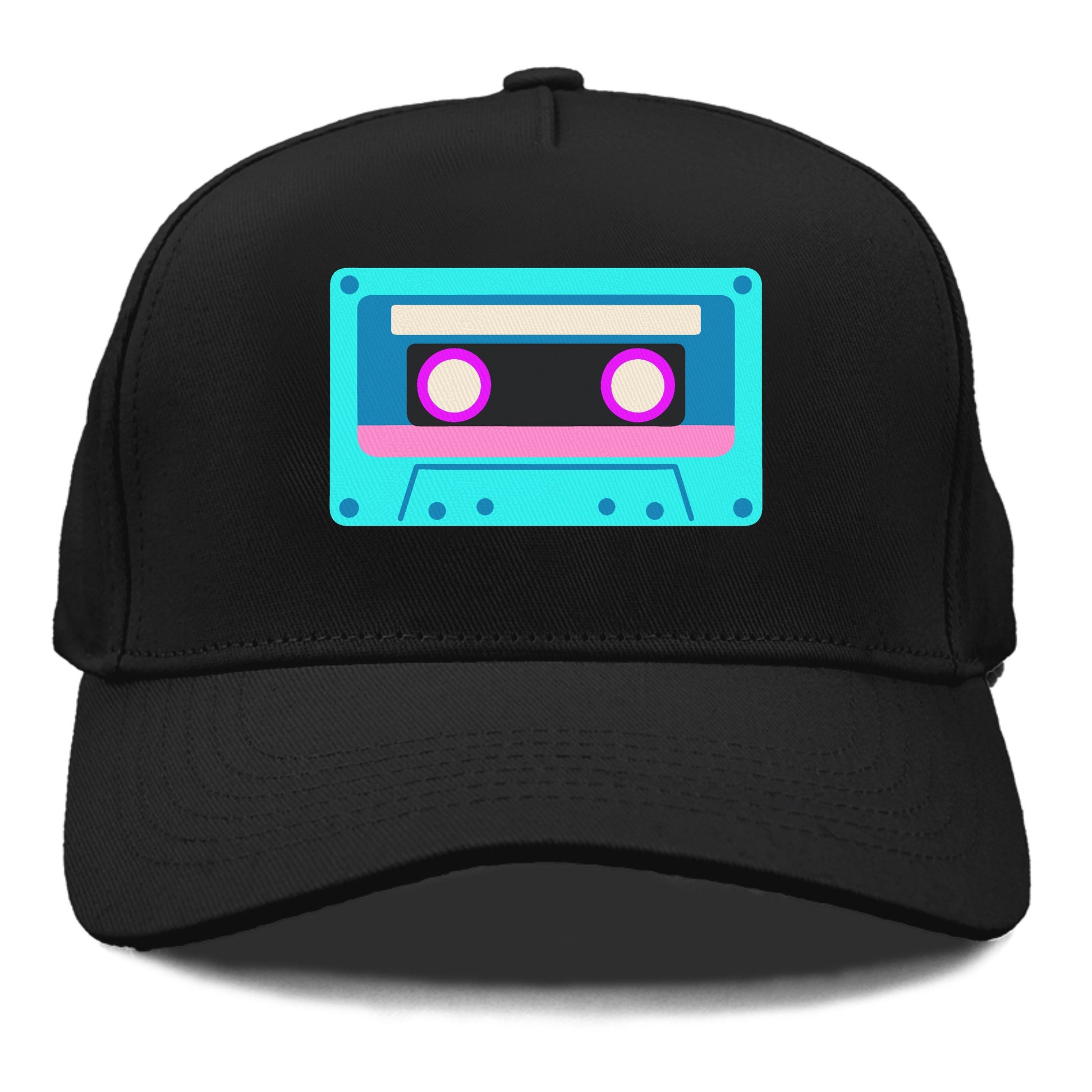 Retro 80s Cassette Blue Hat