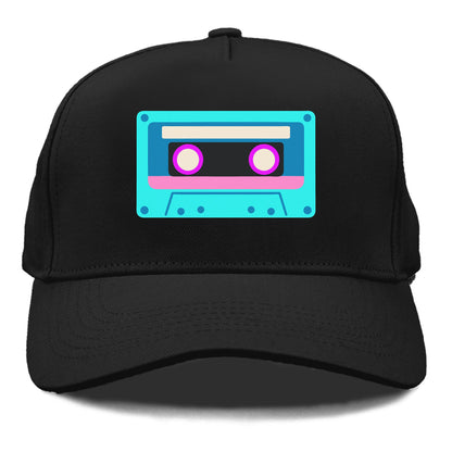 Retro 80s Cassette Blue Hat