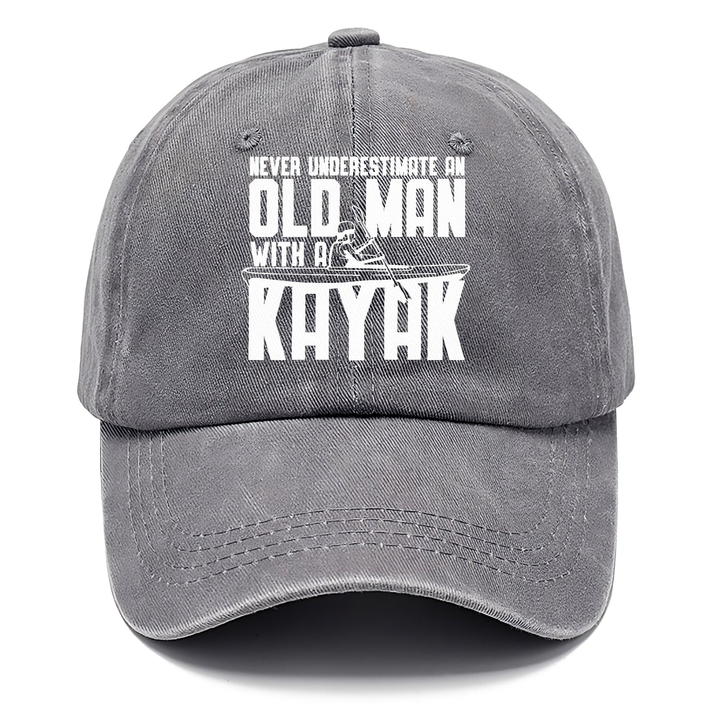 never underestimate an old man with a kayak!! Hat