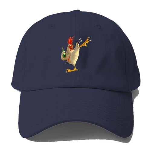 Crazy Rooster Fantasy Art Baseball Cap For Big Heads