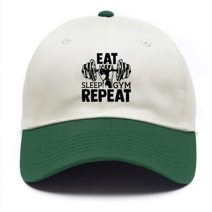 eat sleep gym repeat Hat