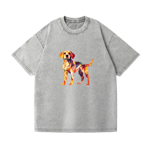 Geometric Dog Standing Vintage T-shirt