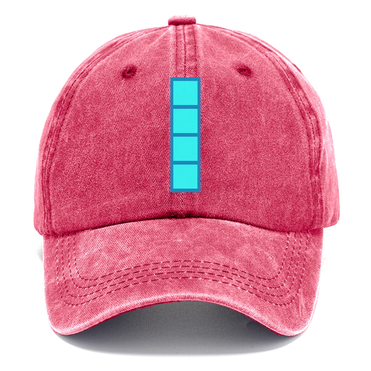 Retro 80s Tetris Blocks Blue Hat