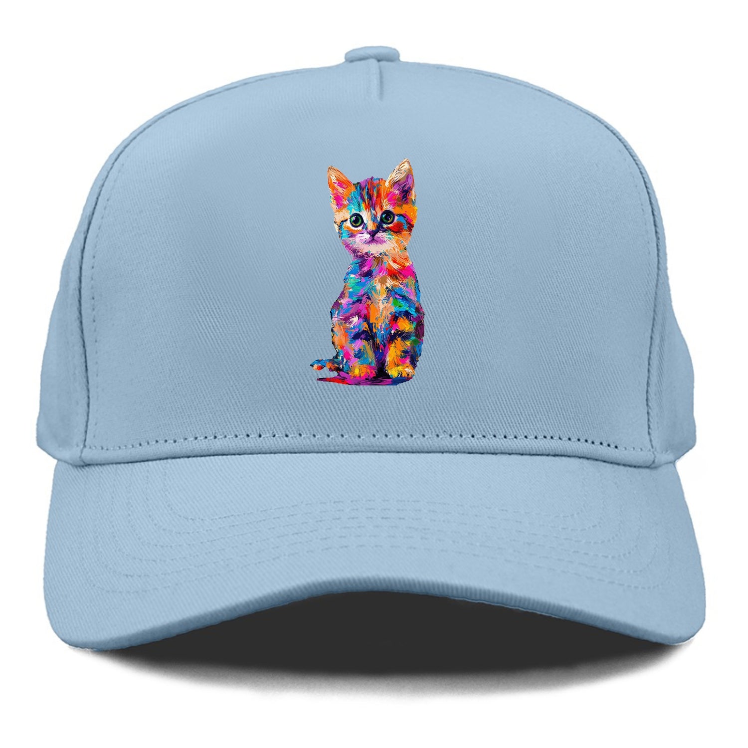 Rainbow Kitten Brushstroke Beauty Hat