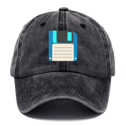 Retro 80s Floppy Disk Blue Hat