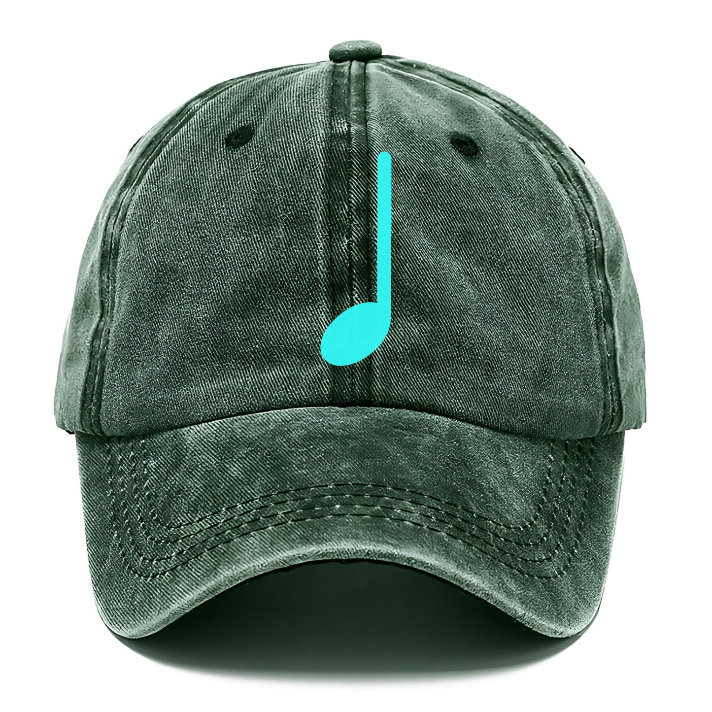 Retro 80s Music Note Blue Hat