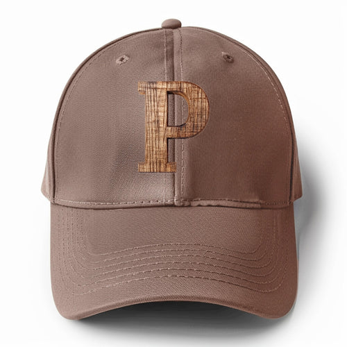 Letter P Solid Color Baseball Cap