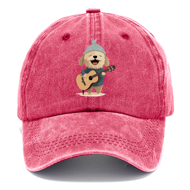 dog playing guitar Hat