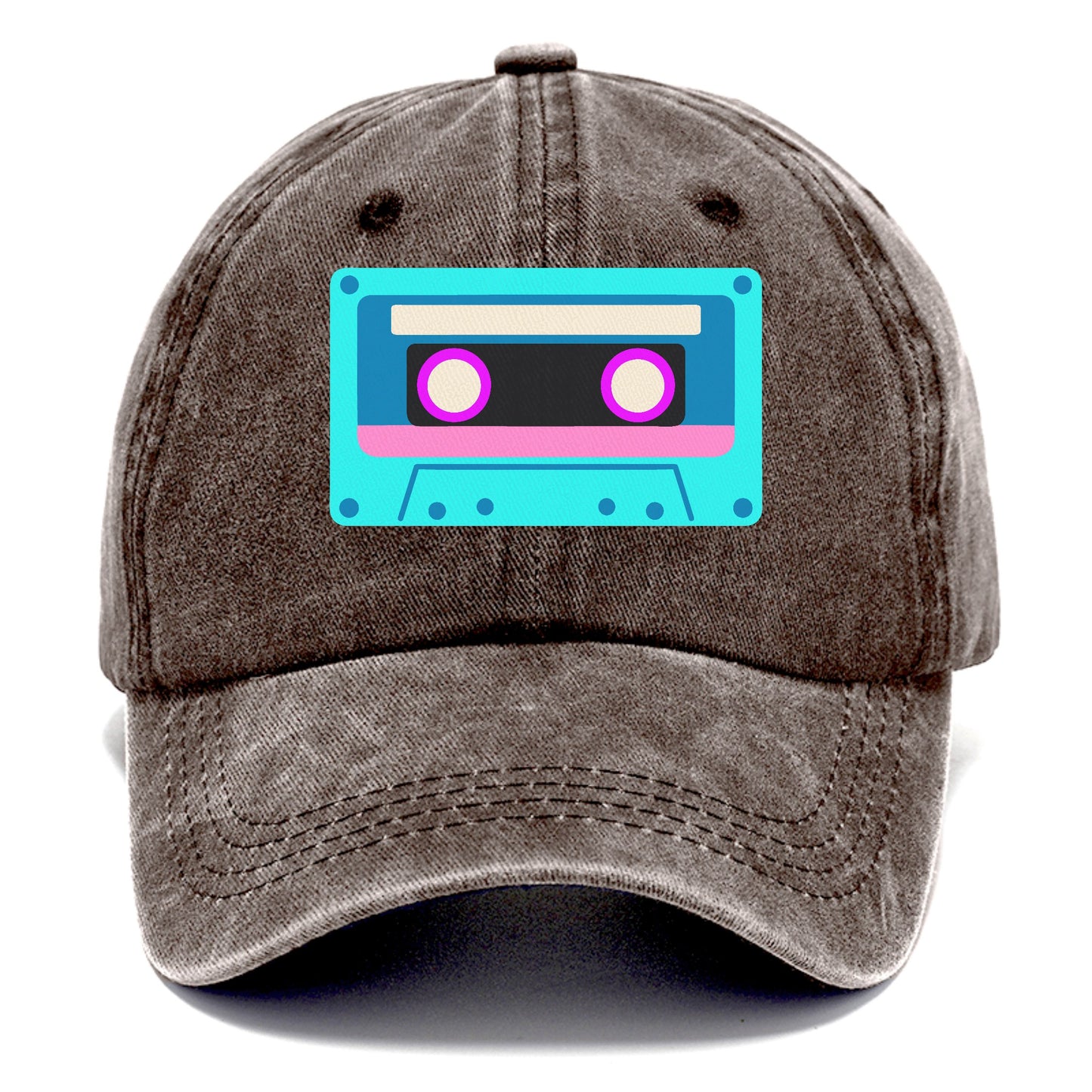 Retro 80s Cassette Blue Hat